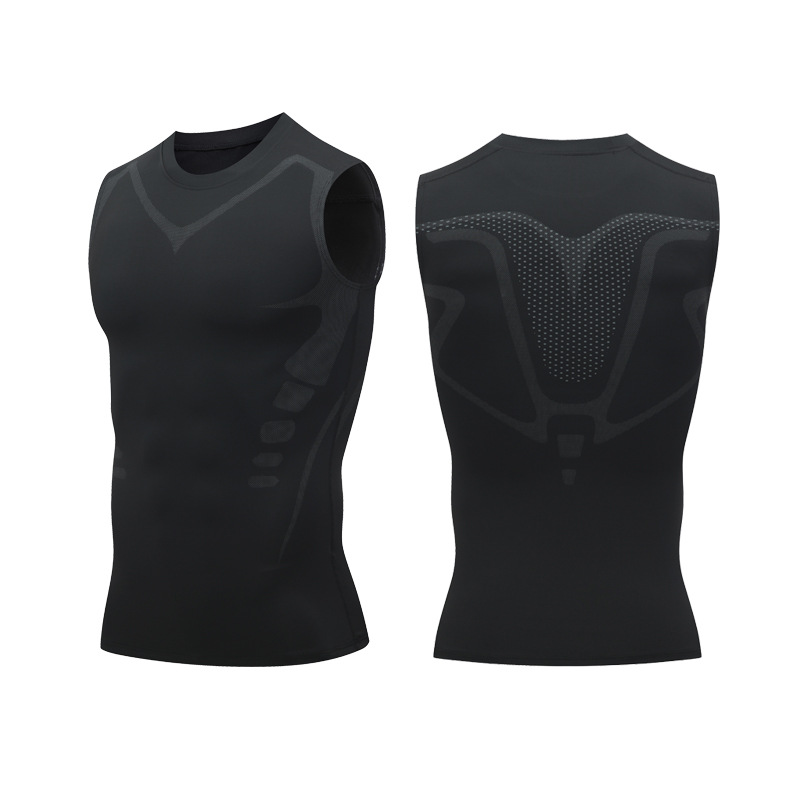 Men's Exercise Workout Quick-drying Breathable Slim Fit Tight Stretch Vest 31 Men's Exercise Workout Quick-drying Breathable Slim Fit Tight Stretch Vest