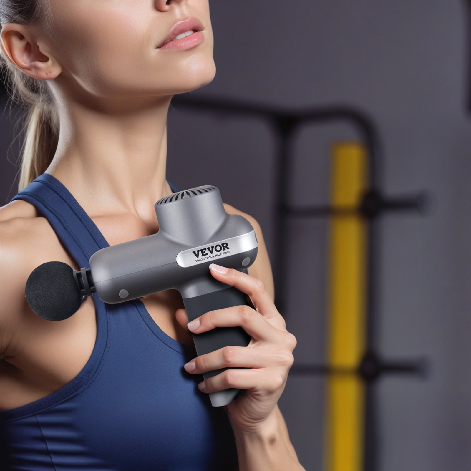 Deep Tissue, Percussion Muscle Massage Gun - With 5 Speed Levels & 6 Massage Heads, For Pain Relief & Muscle Relaxation 50 Deep Tissue, Percussion Muscle Massage Gun - With 5 Speed Levels & 6 Massage Heads, For Pain Relief & Muscle Relaxation