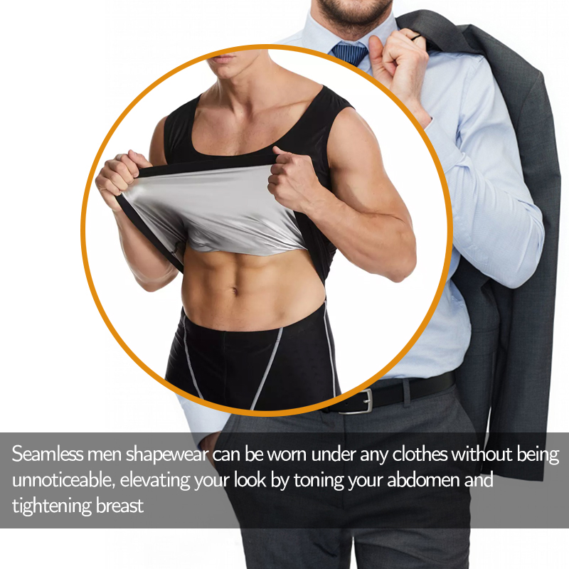 Fitness Corset Men's Shapewear Heat Trapping Shirt Sweat Body Shaper Vest Bodysuit 75 Fitness Corset Men's Shapewear Heat Trapping Shirt Sweat Body Shaper Vest Bodysuit
