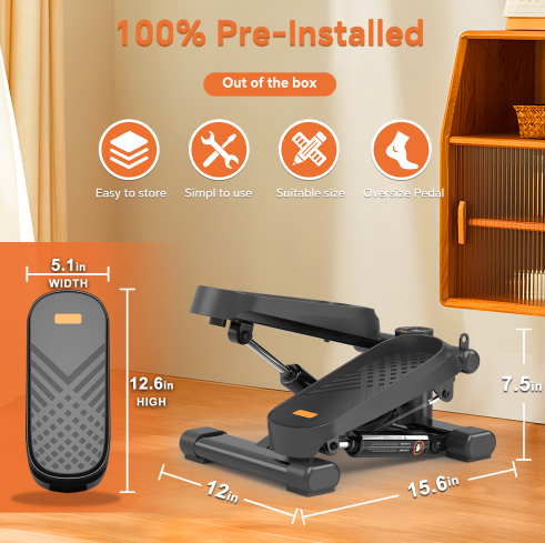 Mini Stepper With Resistance Bands And LCD Monitor 29 Mini Stepper With Resistance Bands And LCD Monitor