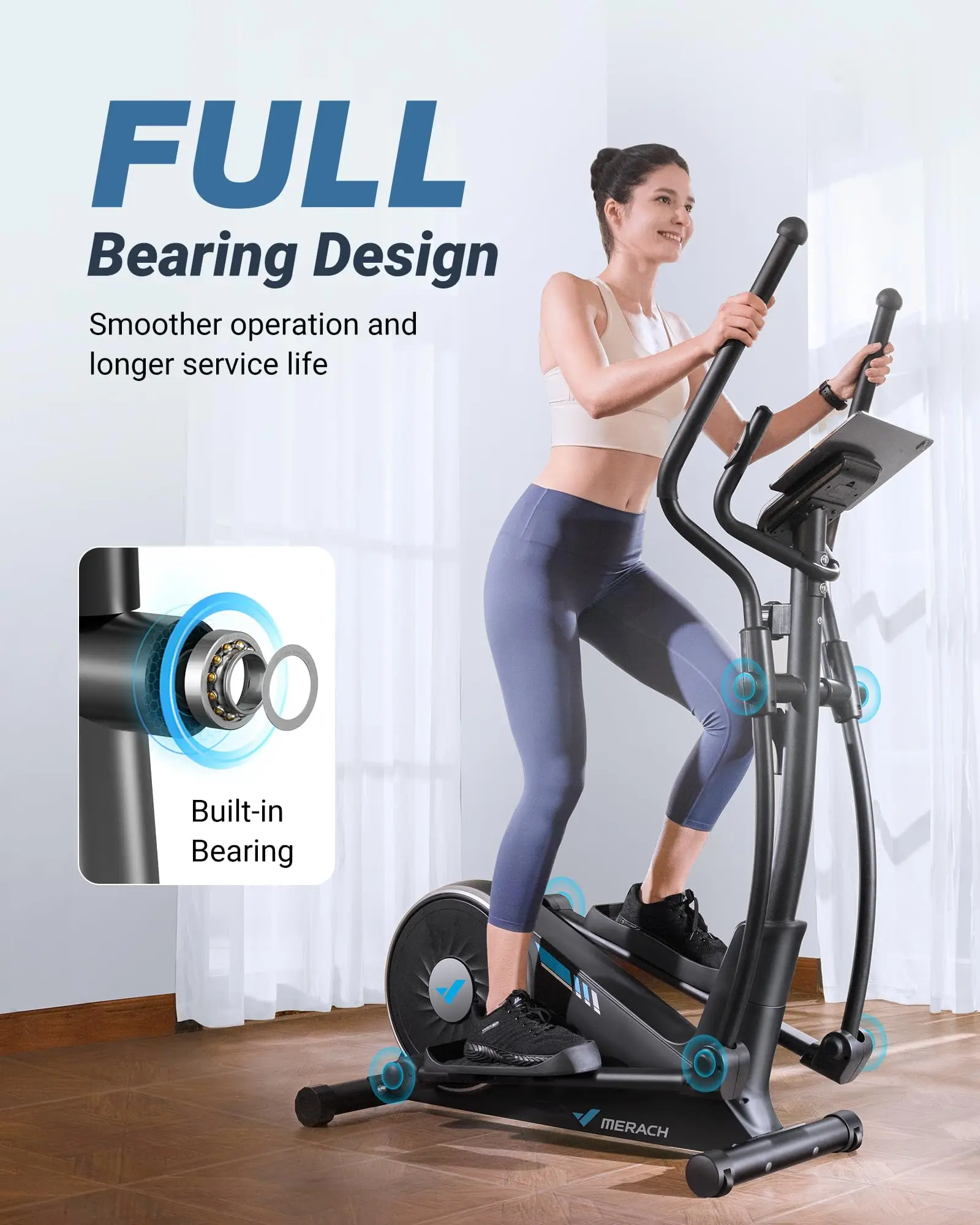 Hyper-Quiet Elliptical Machine – 16 Levels Resistance with App for Home 55 Hyper-Quiet Elliptical Machine – 16 Levels Resistance with App for Home