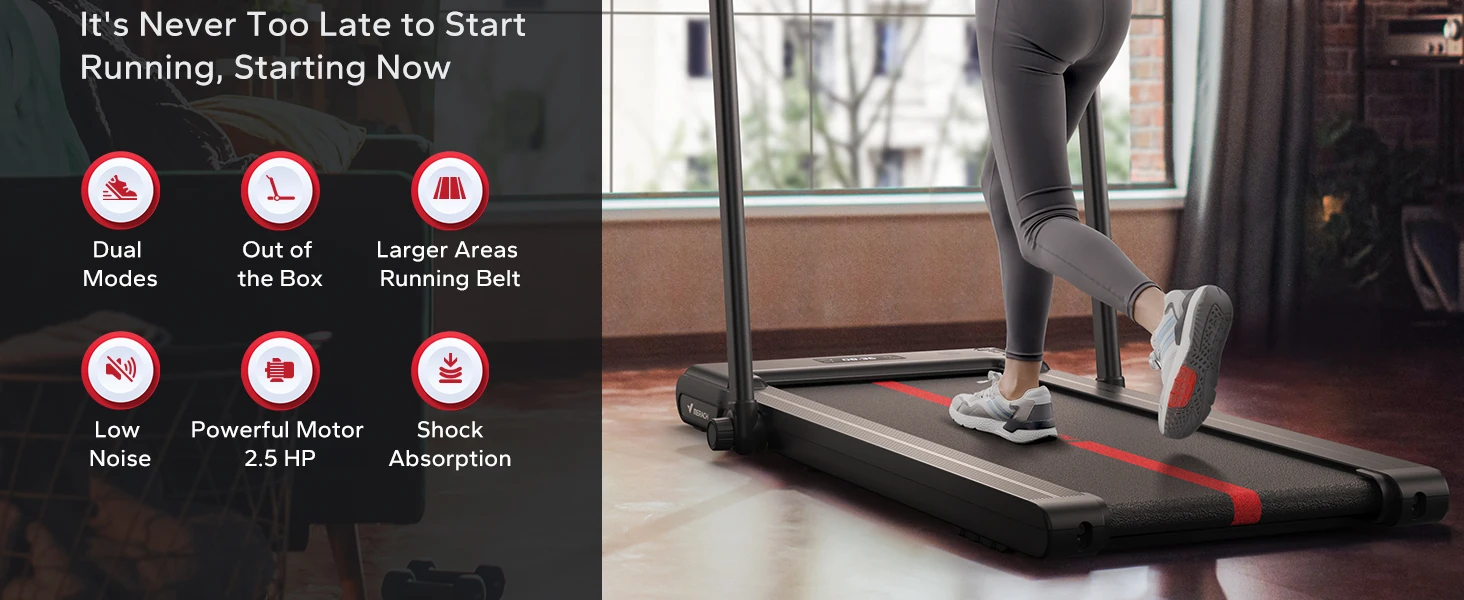 2-in-1 Folding Under Desk Treadmill – Smart Walking Pad with APP & Remote Control 7 2-in-1 Folding Under Desk Treadmill – Smart Walking Pad with APP & Remote Control