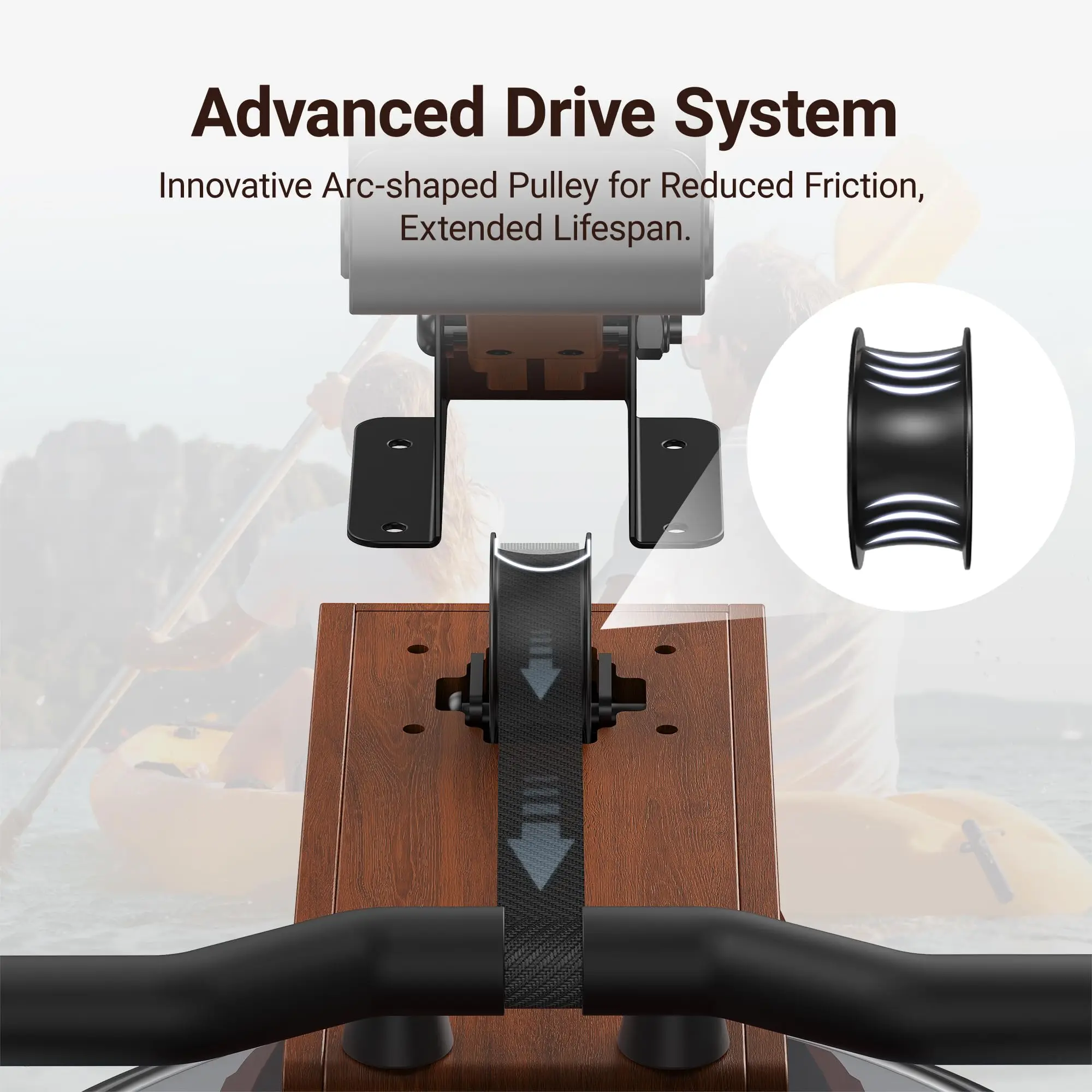 Water Rowing Machine – Solid Wood Design with Bluetooth Monitor & Upgraded Seat Cushion 65 Water Rowing Machine – Solid Wood Design with Bluetooth Monitor & Upgraded Seat Cushion