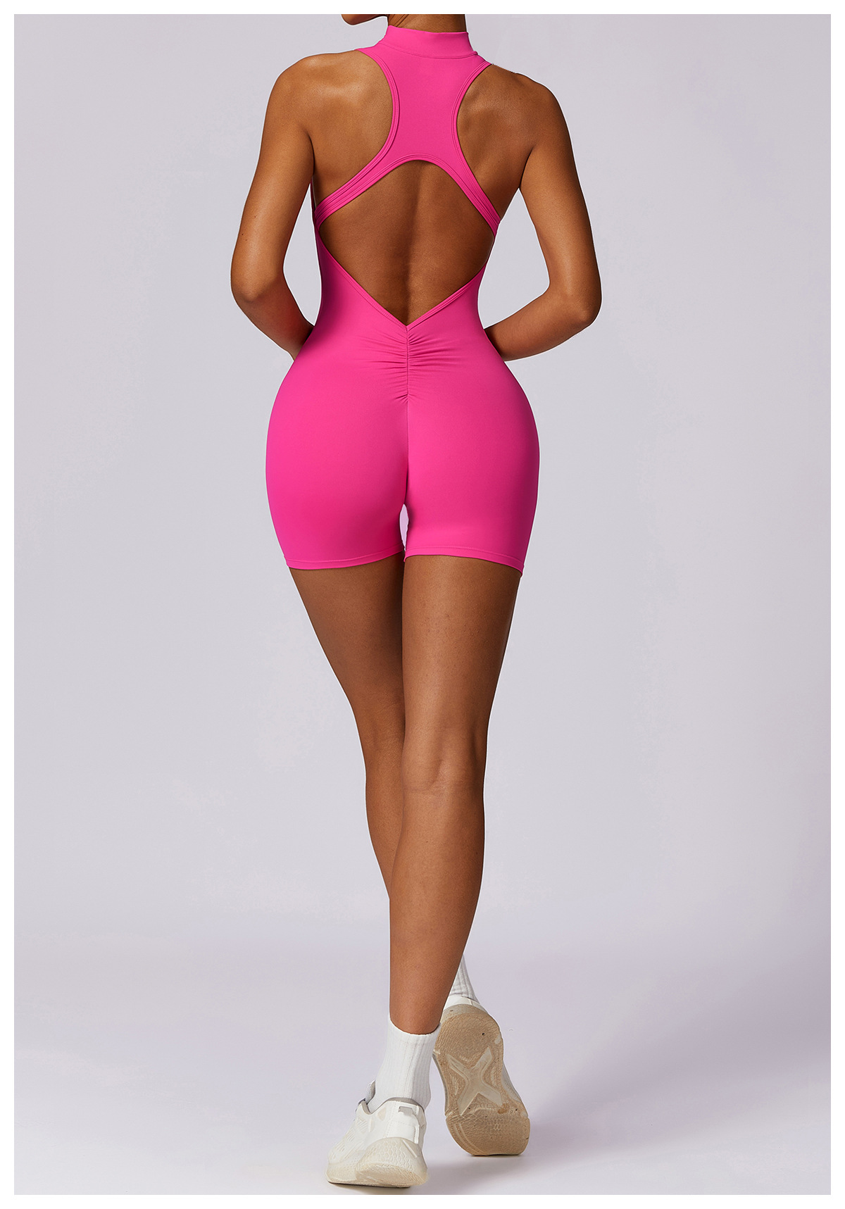 Fitness Yoga Jumpsuit With Zipper Summer Backless Shorts Jumpsuit Bodysuit For Women Clothing 38 Fitness Yoga Jumpsuit With Zipper Summer Backless Shorts Jumpsuit Bodysuit For Women Clothing
