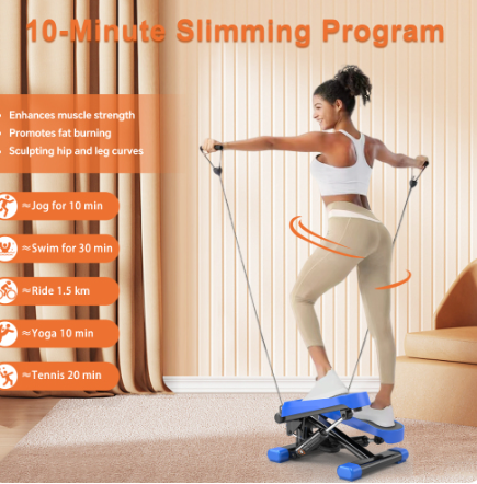 Mini Stepper With Resistance Bands And LCD Monitor 36 Mini Stepper With Resistance Bands And LCD Monitor