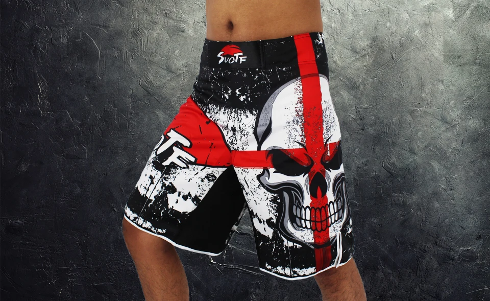 Black MMA Boxing Shorts – Skull Print Cotton Training Shorts for Kickboxing & Muay Thai 110 Black MMA Boxing Shorts – Skull Print Cotton Training Shorts for Kickboxing & Muay Thai