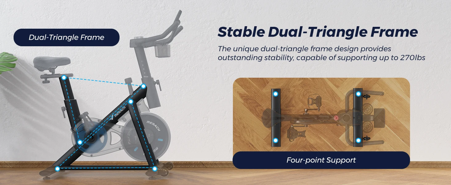 Low Noise Stationary Exercise Bike – Indoor Cycling with Tablet Mount & 270LB Capacity 11 Low Noise Stationary Exercise Bike – Indoor Cycling with Tablet Mount & 270LB Capacity