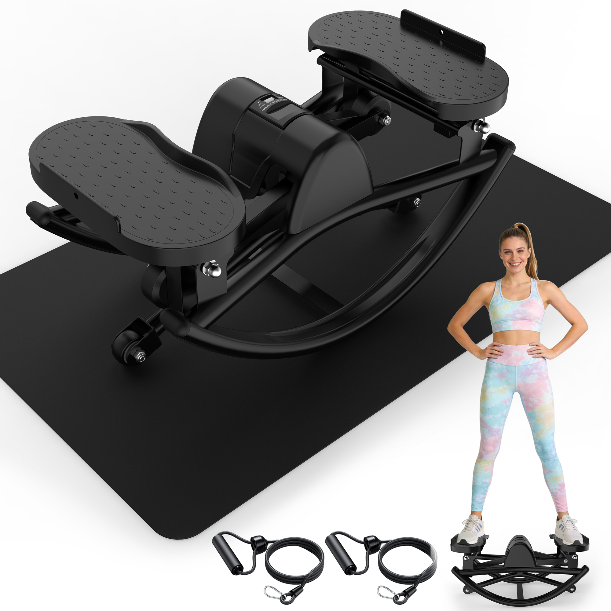 Lateral Stepper Exercise Machine – Stair Stepper with Resistance Bands & LCD Monitor 22 Lateral Stepper Exercise Machine – Stair Stepper with Resistance Bands & LCD Monitor