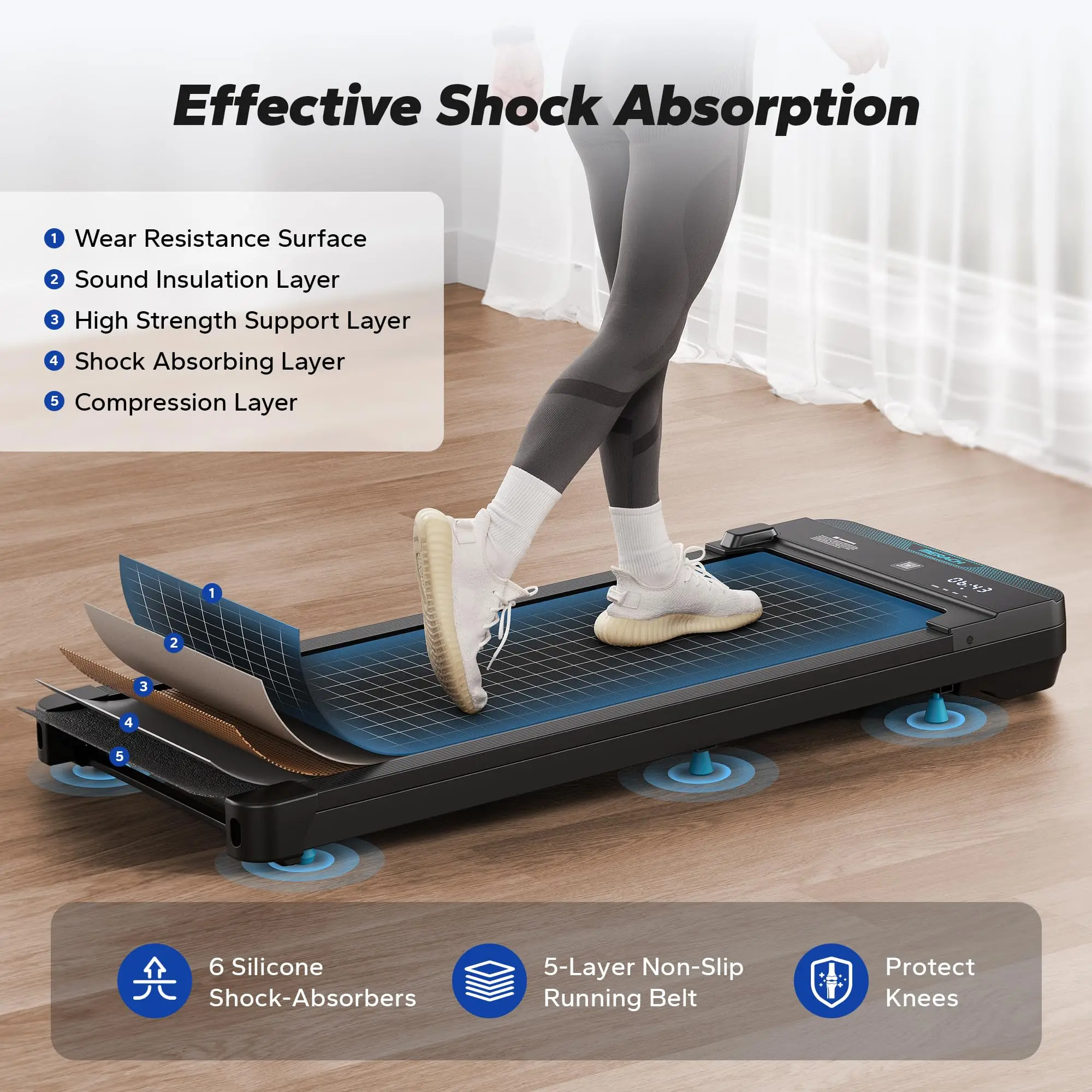 2-in-1 Walking Pad – Small Treadmill for Home & Office, Quiet Under Desk Treadmill 11 2-in-1 Walking Pad – Small Treadmill for Home & Office, Quiet Under Desk Treadmill