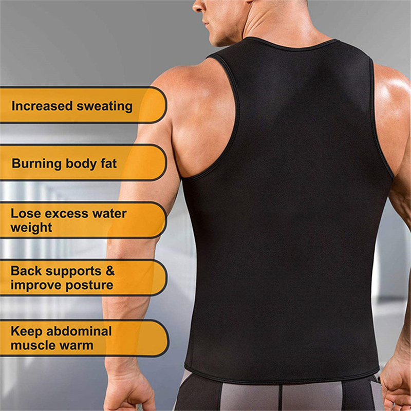 Fitness Corset Men's Shapewear Heat Trapping Shirt Sweat Body Shaper Vest Bodysuit 68 Fitness Corset Men's Shapewear Heat Trapping Shirt Sweat Body Shaper Vest Bodysuit
