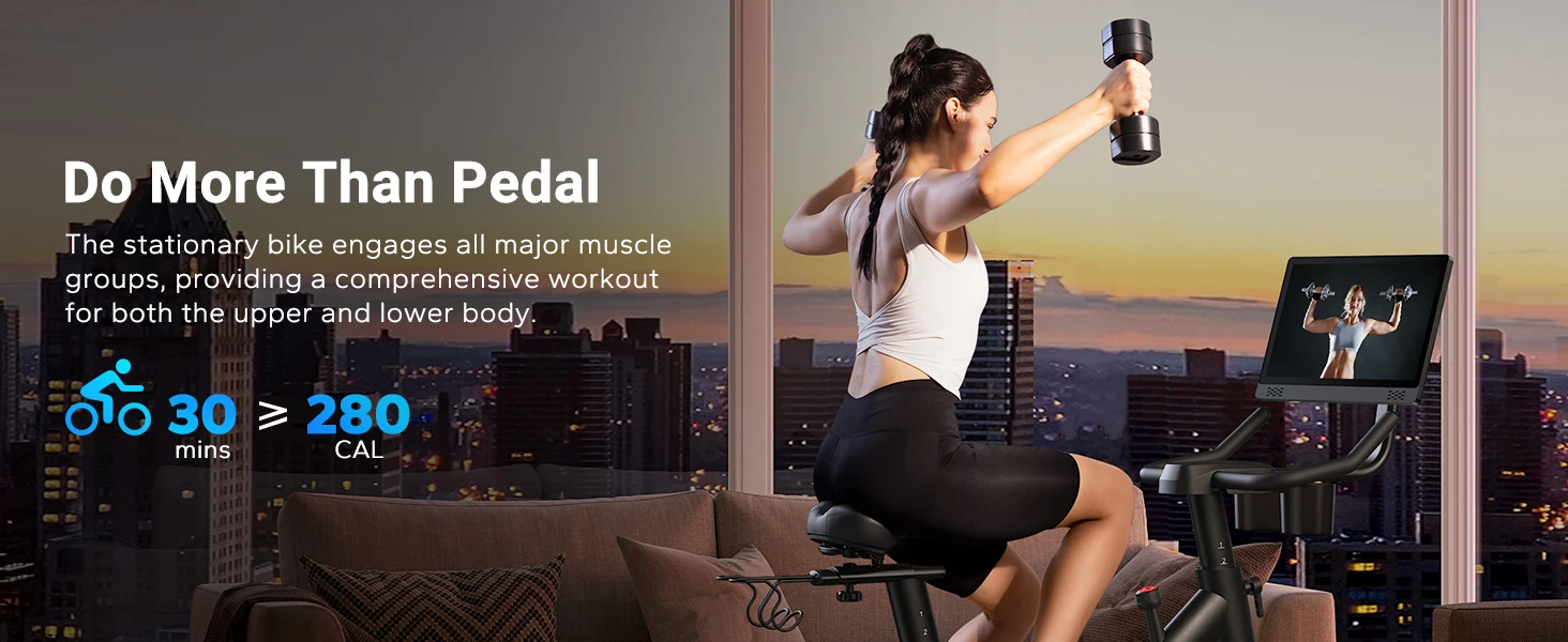 Low Noise Exercise Bike – Stationary Bike with Tablet Mount & Exclusive App for Weight Loss 17 Low Noise Exercise Bike – Stationary Bike with Tablet Mount & Exclusive App for Weight Loss