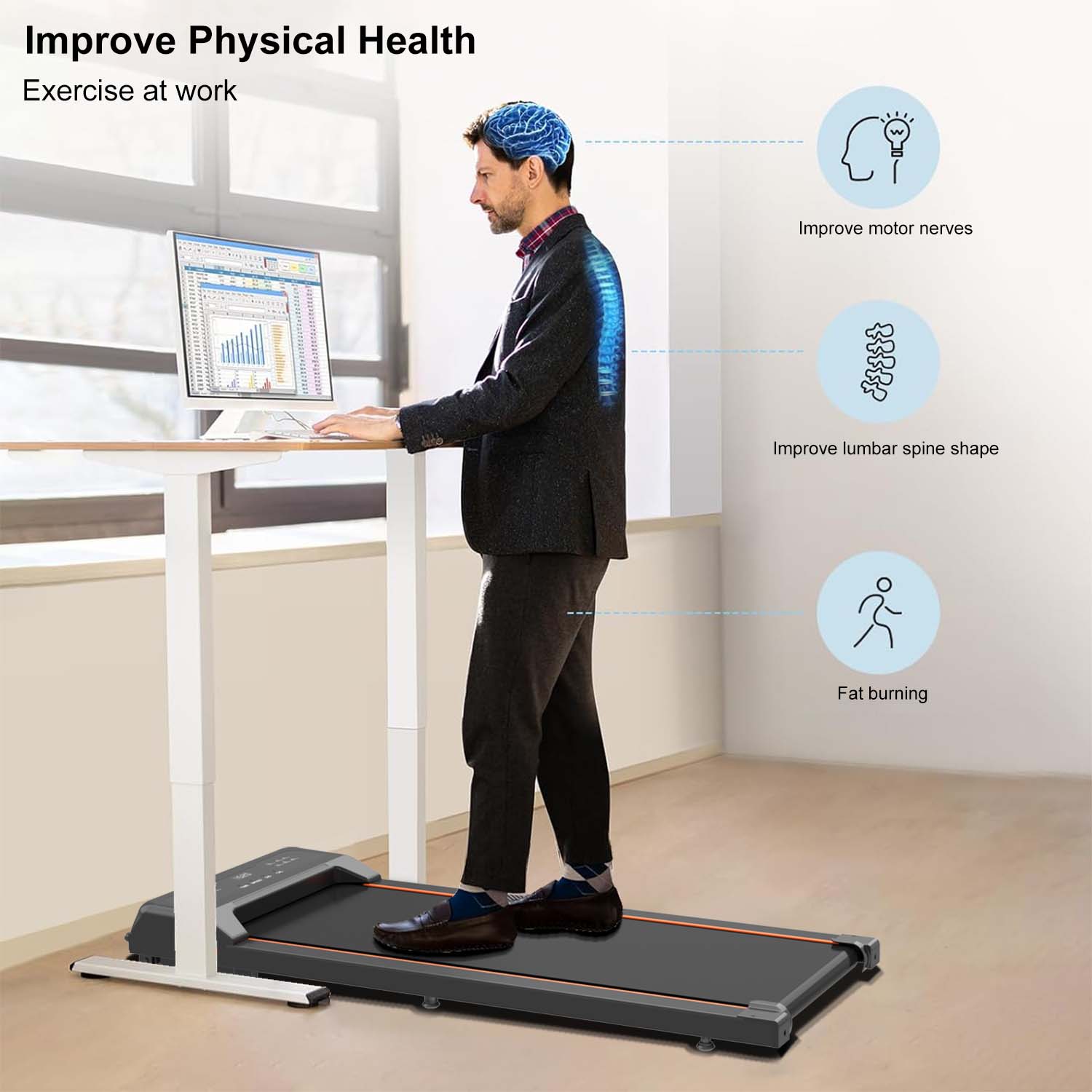 Walking Under Desk Treadmill with LED Display And Remote Control 27 Walking Under Desk Treadmill with LED Display And Remote Control