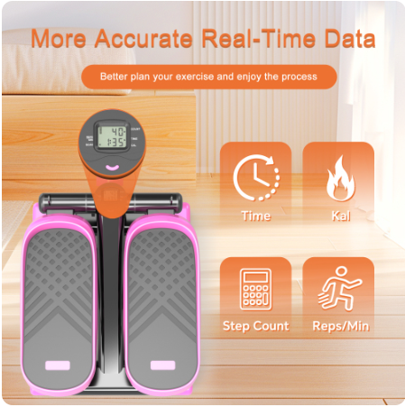 Mini Stepper With Resistance Bands And LCD Monitor 16 Mini Stepper With Resistance Bands And LCD Monitor