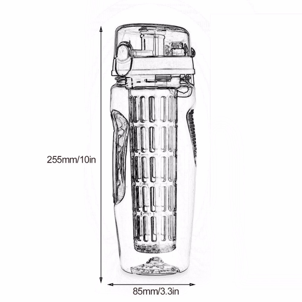 32oz Fruit Infuser Water Bottle - Leakproof Tritan Plastic 31 32oz Fruit Infuser Water Bottle - Leakproof Tritan Plastic