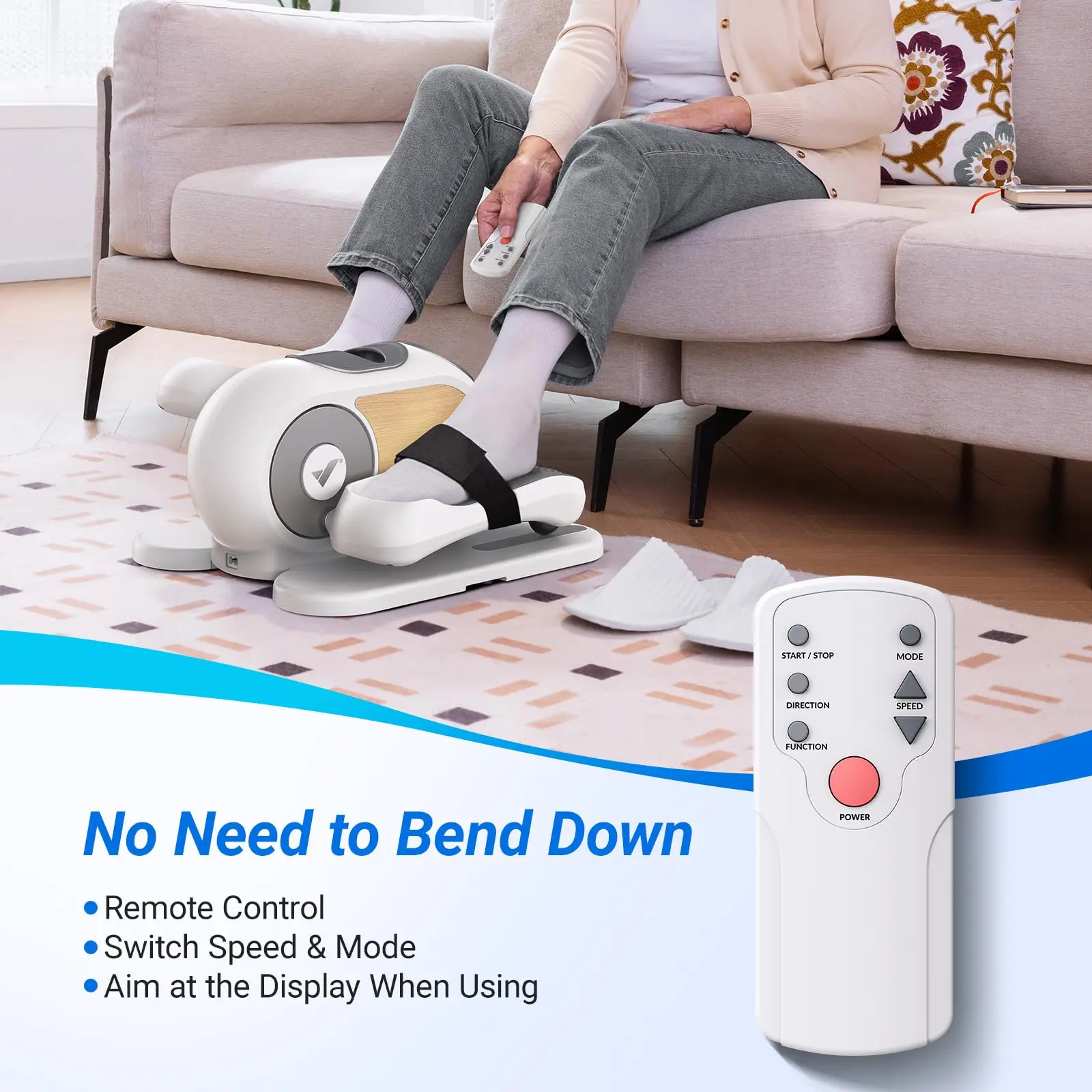Under Desk Elliptical Machine – Quiet & Portable Seated Leg Exerciser with 12-Speed Adjustment 62 Under Desk Elliptical Machine – Quiet & Portable Seated Leg Exerciser with 12-Speed Adjustment