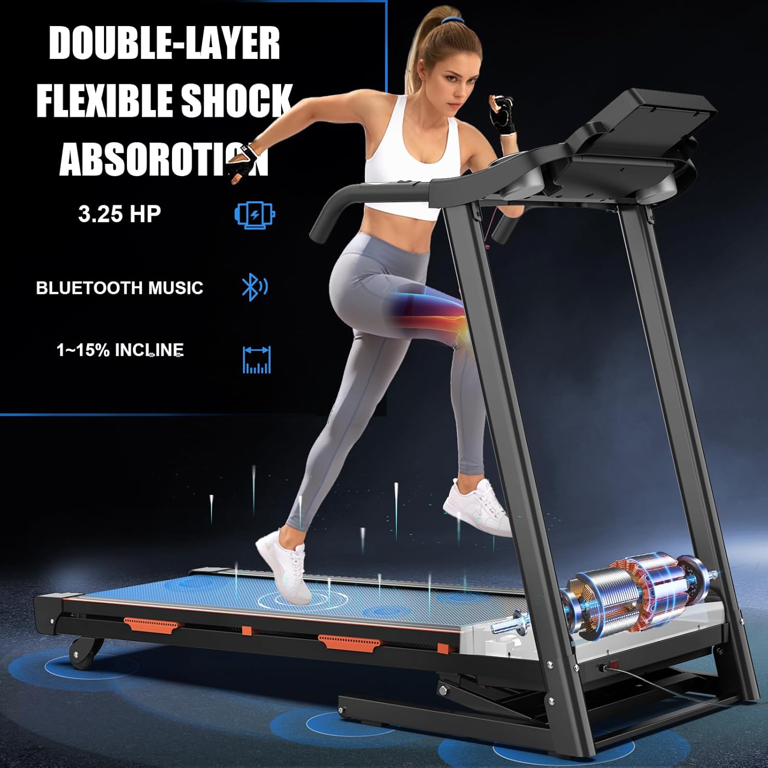 Home Automatic Tilt Treadmill Foldable 400 Lbs Approx. 181.4 Kg Capacity 3.25 Horsepower 31 Home Automatic Tilt Treadmill Foldable 400 Lbs Approx. 181.4 Kg Capacity 3.25 Horsepower