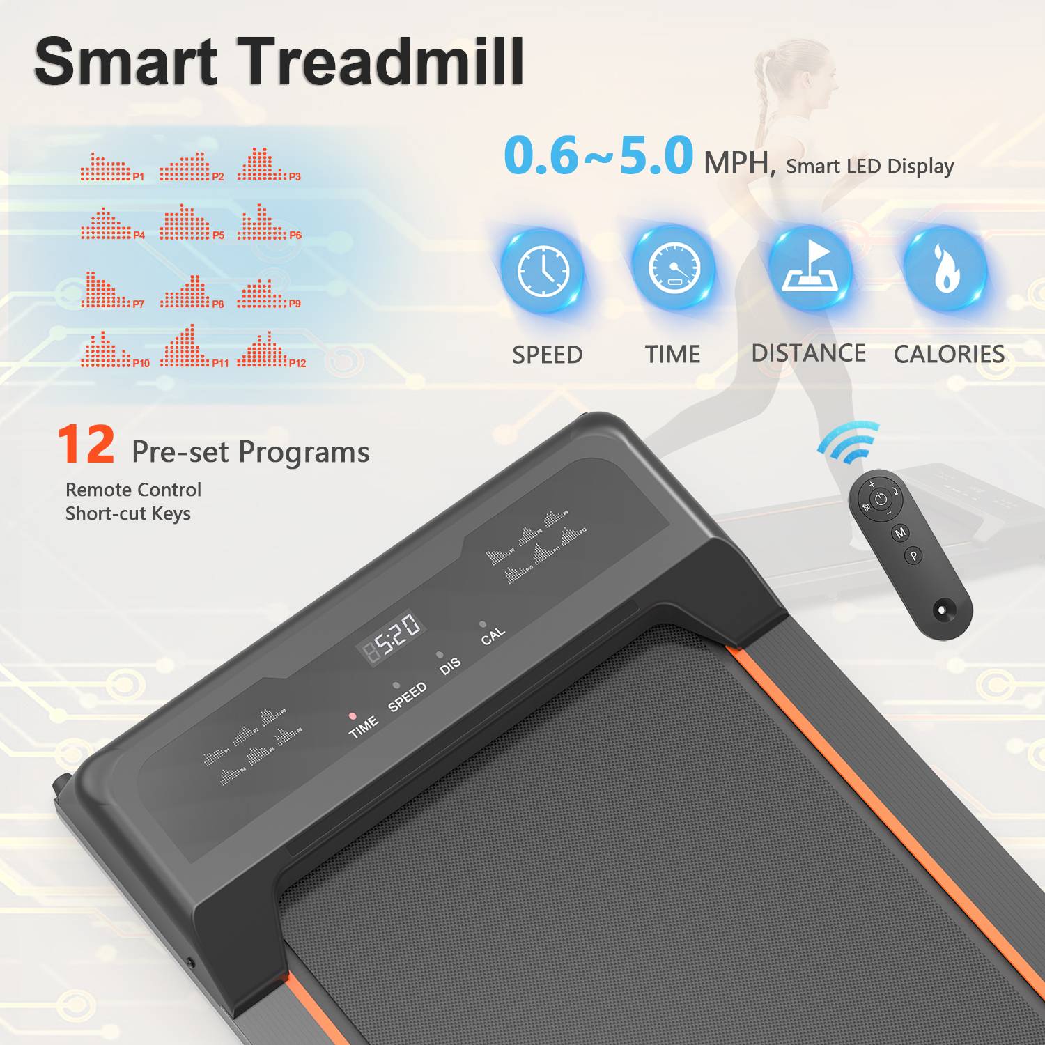 Walking Under Desk Treadmill with LED Display And Remote Control 32 Walking Under Desk Treadmill with LED Display And Remote Control