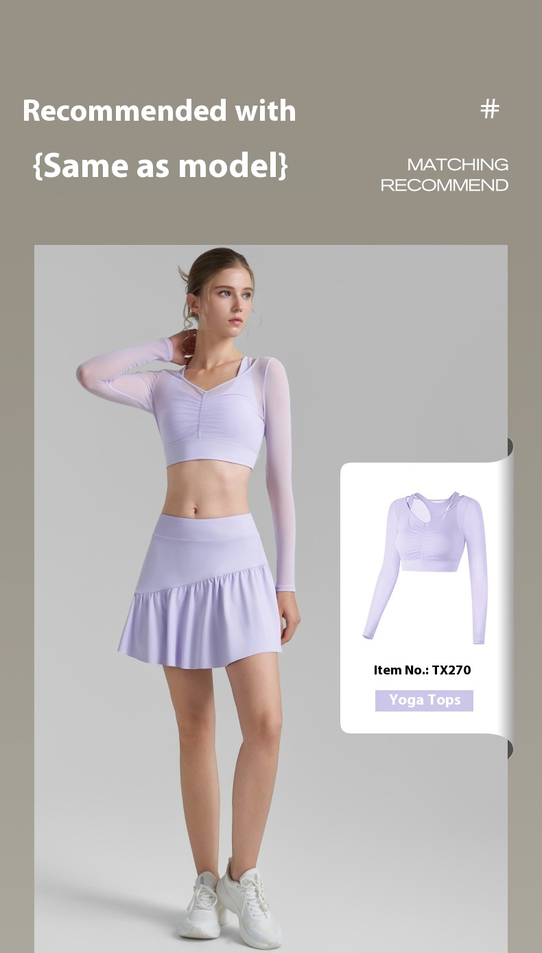 Pleated Fitness Yoga Skirts Sports Tennis Skirt 12 Pleated Fitness Yoga Skirts Sports Tennis Skirt