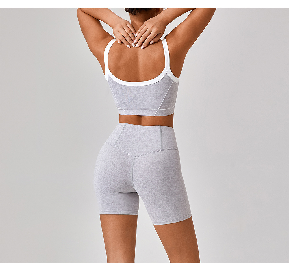 Outdoor Sports Yoga Suits Women's Spaghetti Strap Contrast Color Fitness Set Outfits 49 Outdoor Sports Yoga Suits Women's Spaghetti Strap Contrast Color Fitness Set Outfits