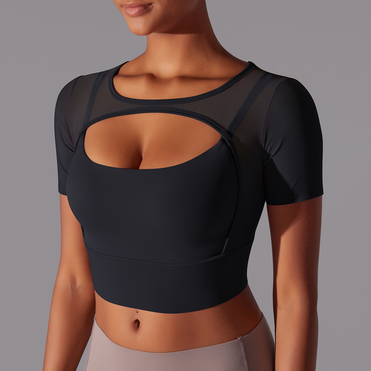 Fitness Double Layer Yoga Clothing Top Women 34 Fitness Double Layer Yoga Clothing Top Women