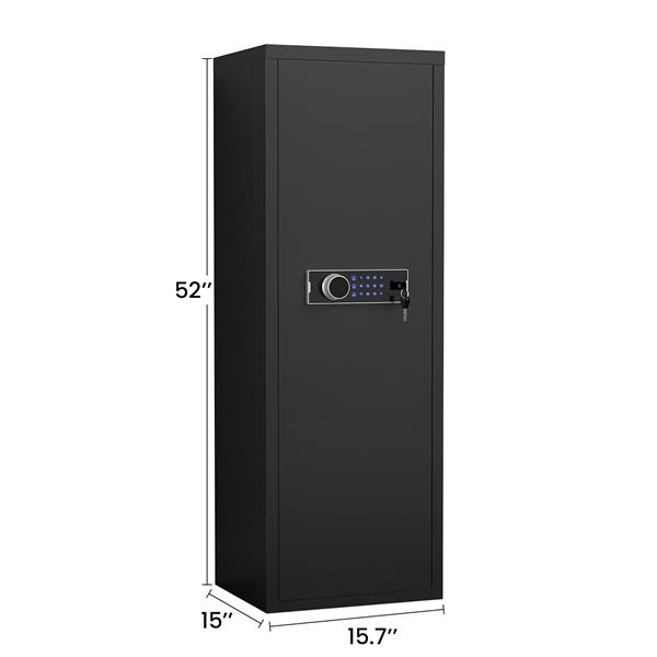 Heavy, Large 5-8 Guns, Black Gun Cabinet With Electronic PIN Keypad Lock, Unassembled Metal Rifle Safety Cabinet 7 Heavy, Large 5-8 Guns, Black Gun Cabinet With Electronic PIN Keypad Lock, Unassembled Metal Rifle Safety Cabinet