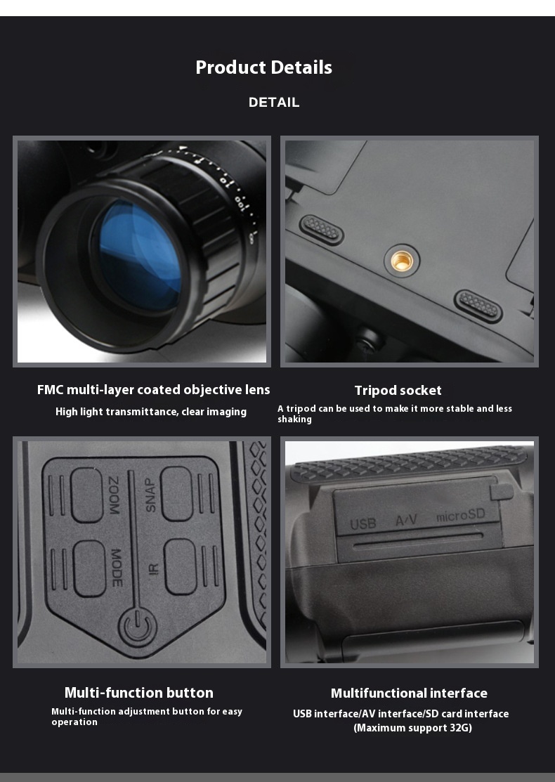 V400B Night Vision Instrument Binocular Digital Telescope Infrared Night Vision Instrument 44 V400B Night Vision Instrument Binocular Digital Telescope Infrared Night Vision Instrument
