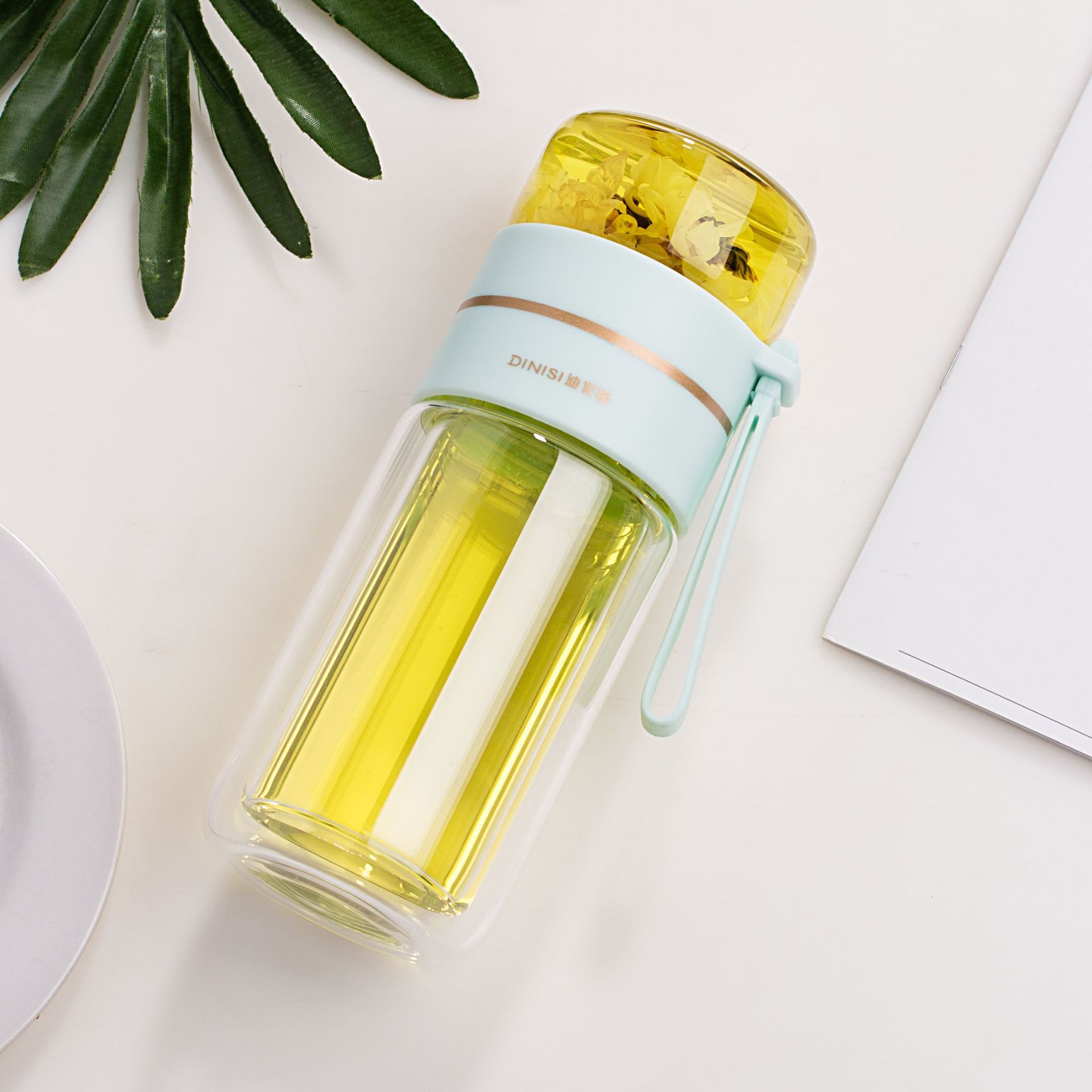 Fitness Eddy Double-Wall Glass Tea Infuser Bottle - Leakproof & Heat-Resistant 59 Fitness Eddy Double-Wall Glass Tea Infuser Bottle - Leakproof & Heat-Resistant