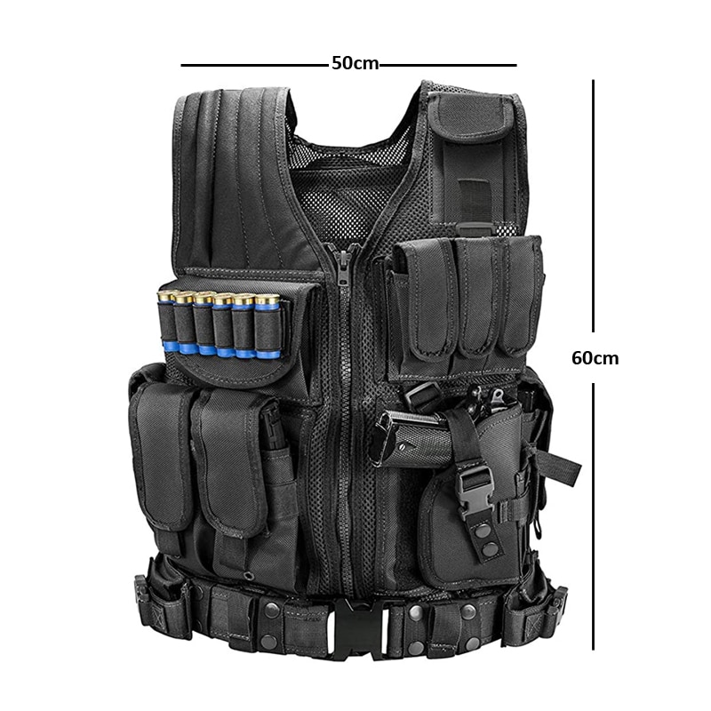 Tactical Vest Military Combat Army Armor Vests Molle Airsoft Plate Carrier Swat Vest Outdoor Hunting Fishing CS Training Vest 9 10
