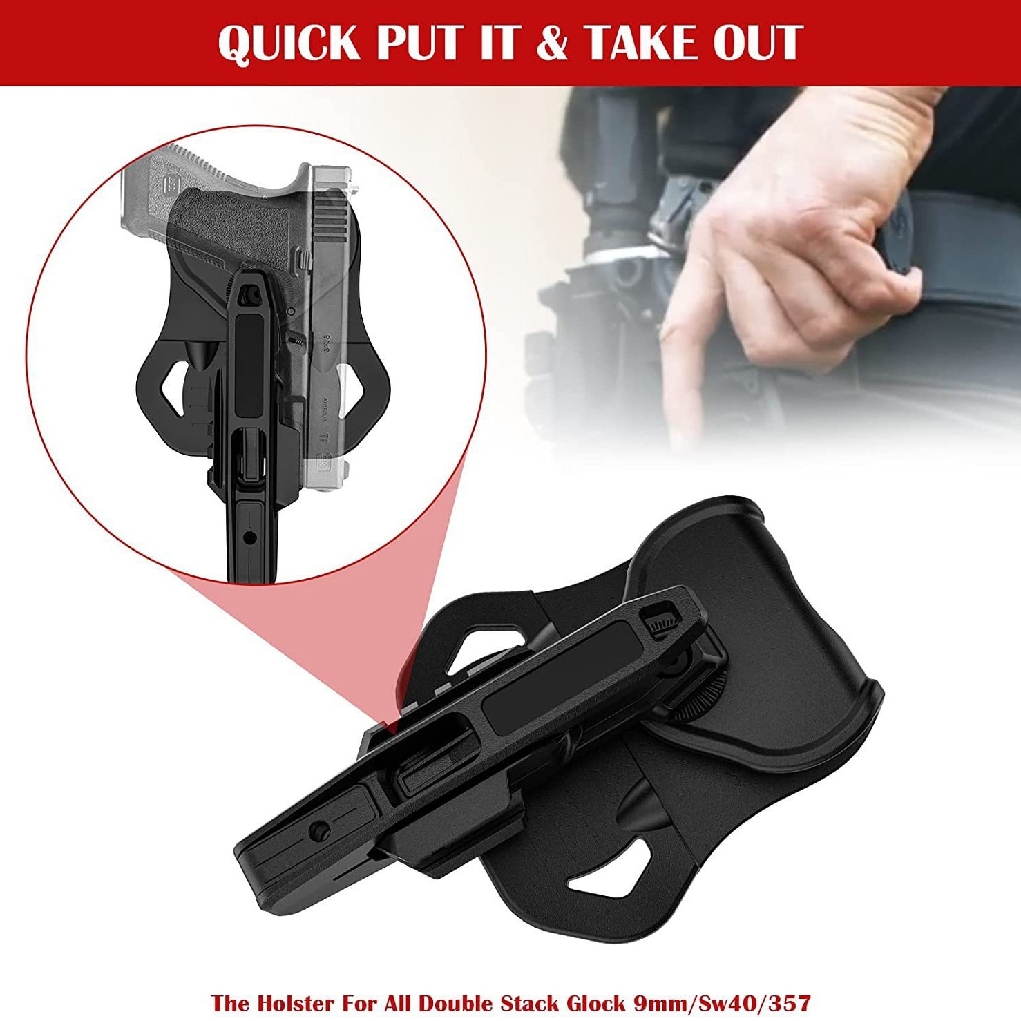 Suitable For 9mm SW40 357 Rail Gun Holster 25 Suitable For 9mm SW40 357 Rail Gun Holster