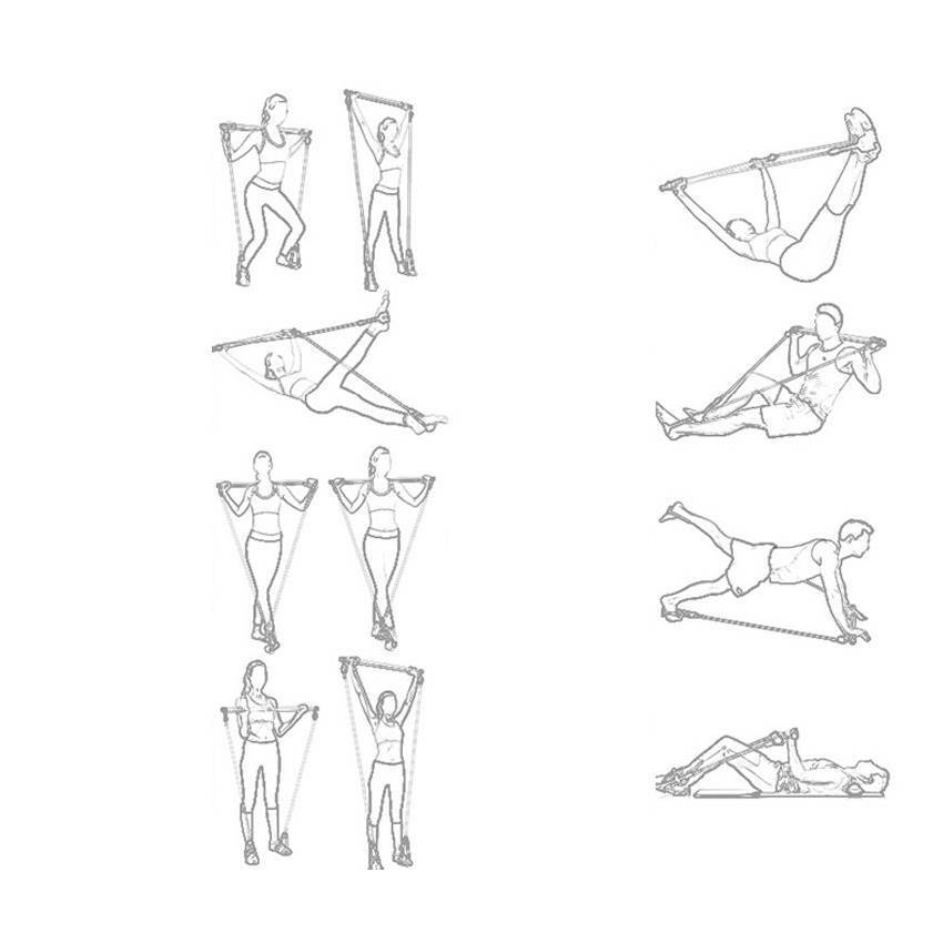 Pilates Stick Home Fitness Exercise For Women Foot Pedal Resistance Band 13 Pilates Stick Home Fitness Exercise For Women Foot Pedal Resistance Band