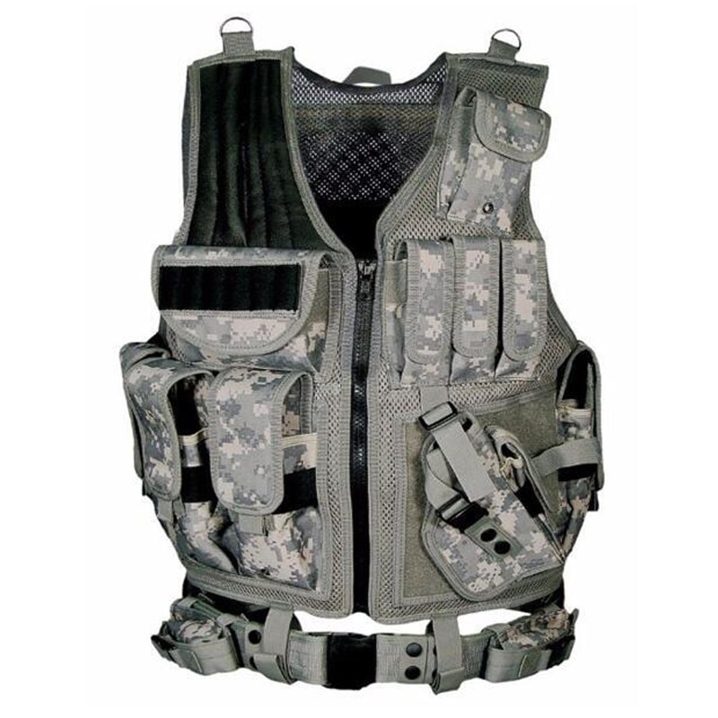Tactical Vest Military Combat Army Armor Vests Molle Airsoft Plate Carrier Swat Vest Outdoor Hunting Fishing CS Training Vest 24 6