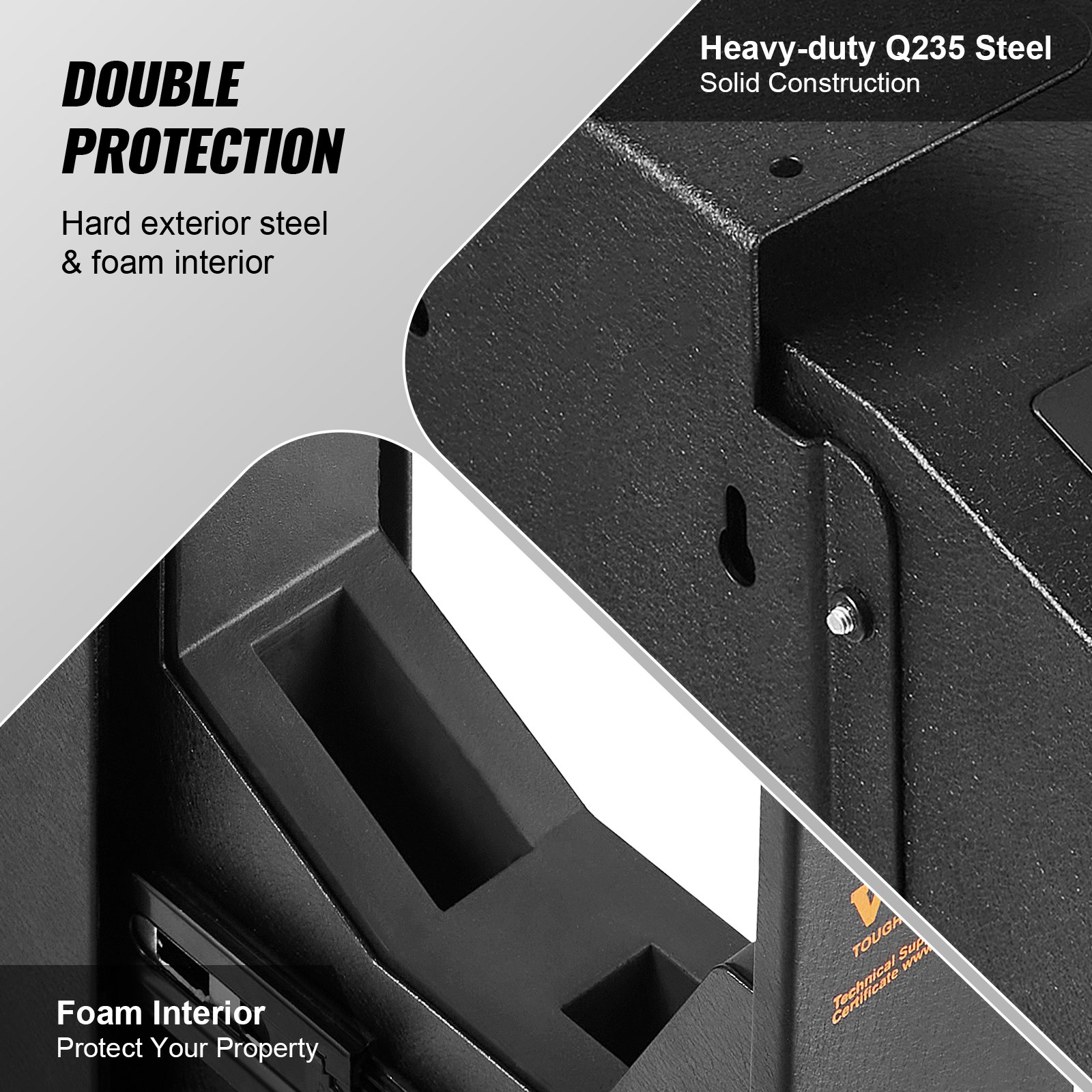 Mounted Gun Safe for Pistols, Biometric with Three Quick Access Ways of Fingerprints, Passwords and Keys 25 Mounted Gun Safe for Pistols, Biometric with Three Quick Access Ways of Fingerprints, Passwords and Keys