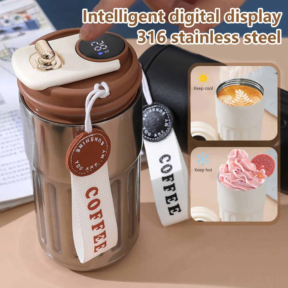 Smart Digital Thermal Bottle | 450ml 316 Stainless Steel Thermos 12 Smart Digital Thermal Bottle | 450ml 316 Stainless Steel Thermos
