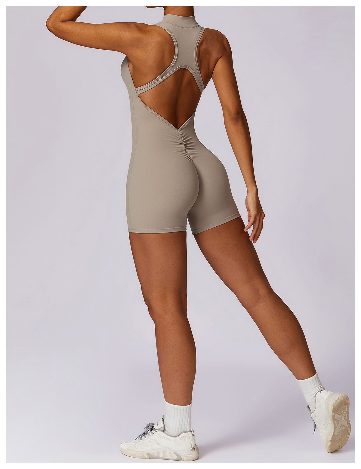 Fitness Yoga Jumpsuit With Zipper Summer Backless Shorts Jumpsuit Bodysuit For Women Clothing 20 Fitness Yoga Jumpsuit With Zipper Summer Backless Shorts Jumpsuit Bodysuit For Women Clothing