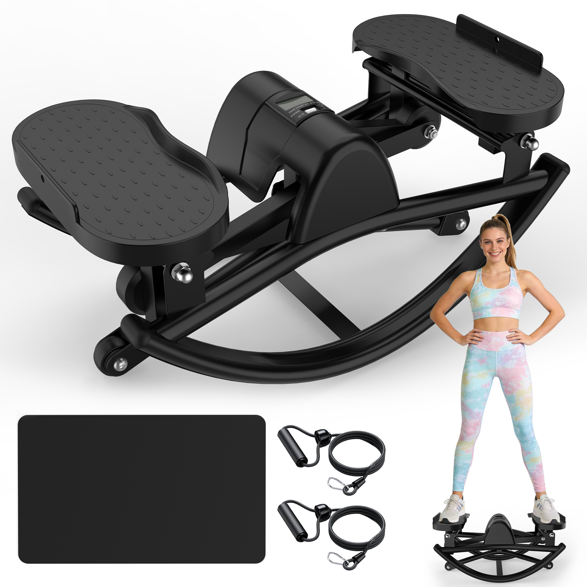 Lateral Stepper Exercise Machine – Stair Stepper with Resistance Bands & LCD Monitor 23 Lateral Stepper Exercise Machine – Stair Stepper with Resistance Bands & LCD Monitor