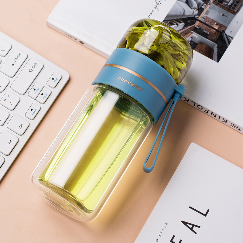 Fitness Eddy Double-Wall Glass Tea Infuser Bottle - Leakproof & Heat-Resistant 60 Fitness Eddy Double-Wall Glass Tea Infuser Bottle - Leakproof & Heat-Resistant