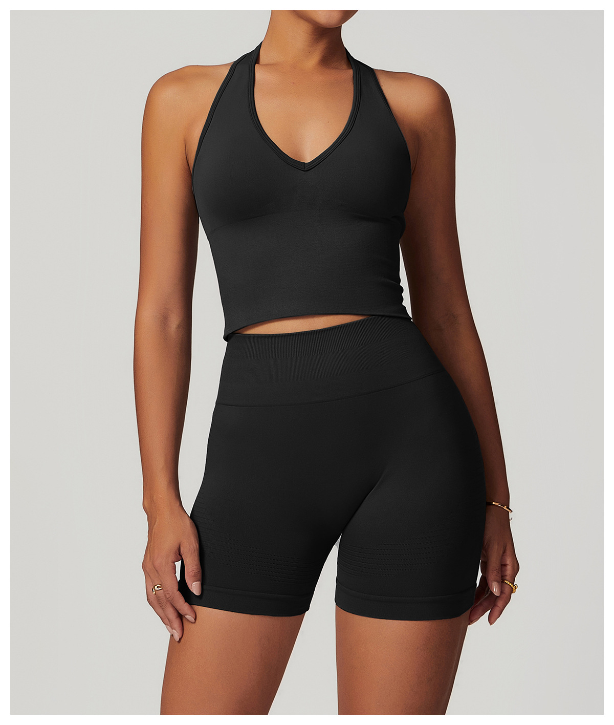 Women's Halter Cropped Top Beauty Back Yoga Bra Seamless Fitness Sports Vest 89 Women's Halter Cropped Top Beauty Back Yoga Bra Seamless Fitness Sports Vest