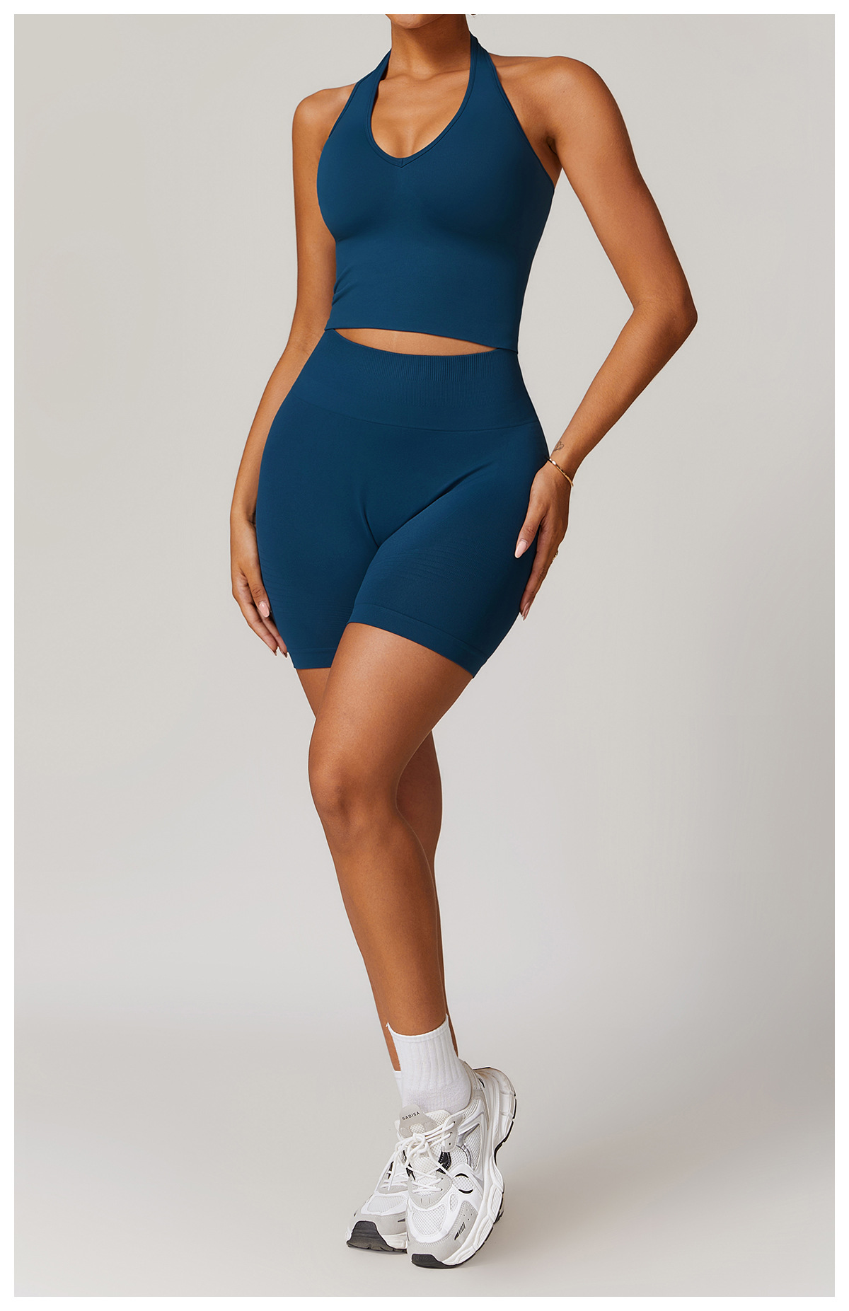 Women's Halter Cropped Top Beauty Back Yoga Bra Seamless Fitness Sports Vest 80 Women's Halter Cropped Top Beauty Back Yoga Bra Seamless Fitness Sports Vest