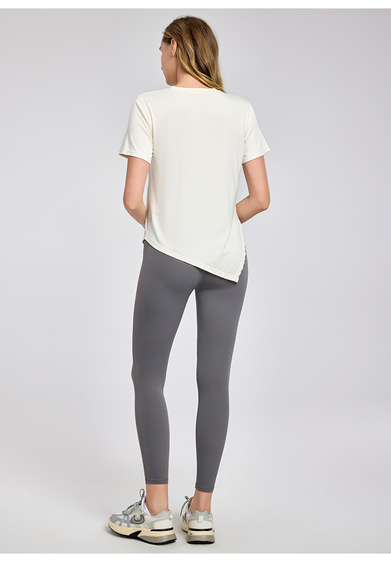 New Yoga Wear Short Sleeve Split Breathable Exercise Top 39 New Yoga Wear Short Sleeve Split Breathable Exercise Top