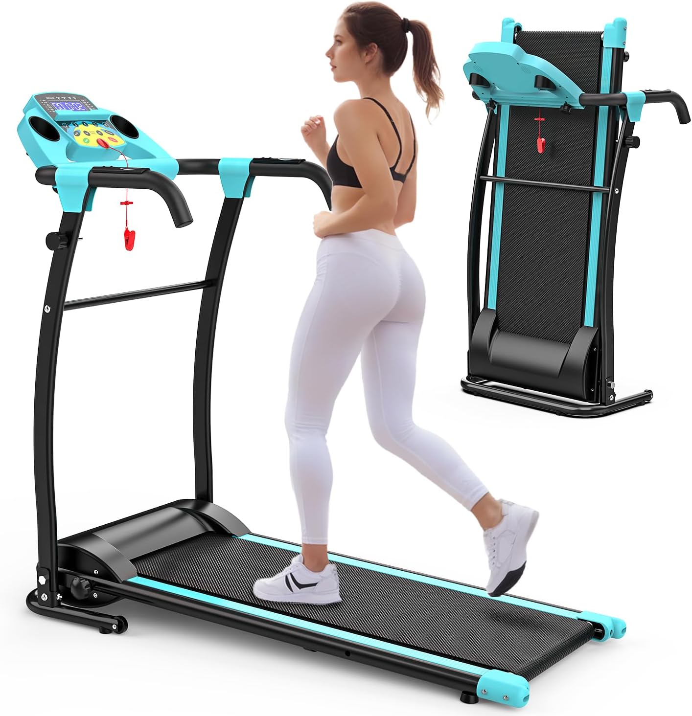 Foldable Treadmill 2.5HP Treadmill Under Desk 300 Lbs Capacity 2-in-1 With Remote Controller For Home Office 11 Foldable Treadmill 2.5HP Treadmill Under Desk 300 Lbs Capacity 2-in-1 With Remote Controller For Home Office