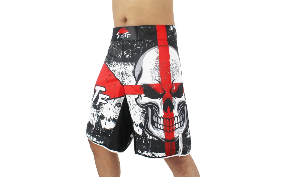 Black MMA Boxing Shorts – Skull Print Cotton Training Shorts for Kickboxing & Muay Thai 10 Black MMA Boxing Shorts – Skull Print Cotton Training Shorts for Kickboxing & Muay Thai