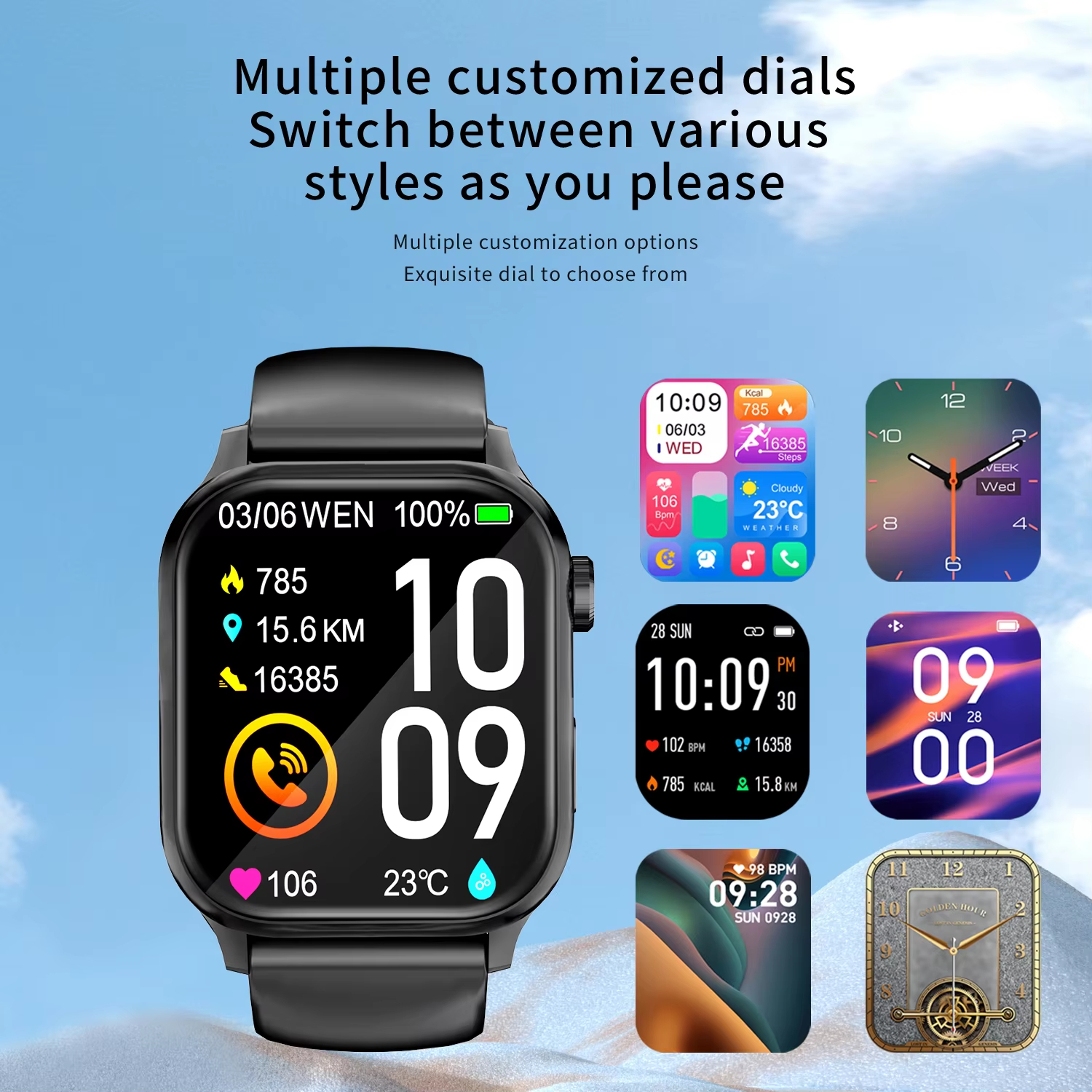 G93 New Smart Watch 1.85'' Square Screen Sports Waterproof BT Smartwatch 61 G93 New Smart Watch 1.85'' Square Screen Sports Waterproof BT Smartwatch