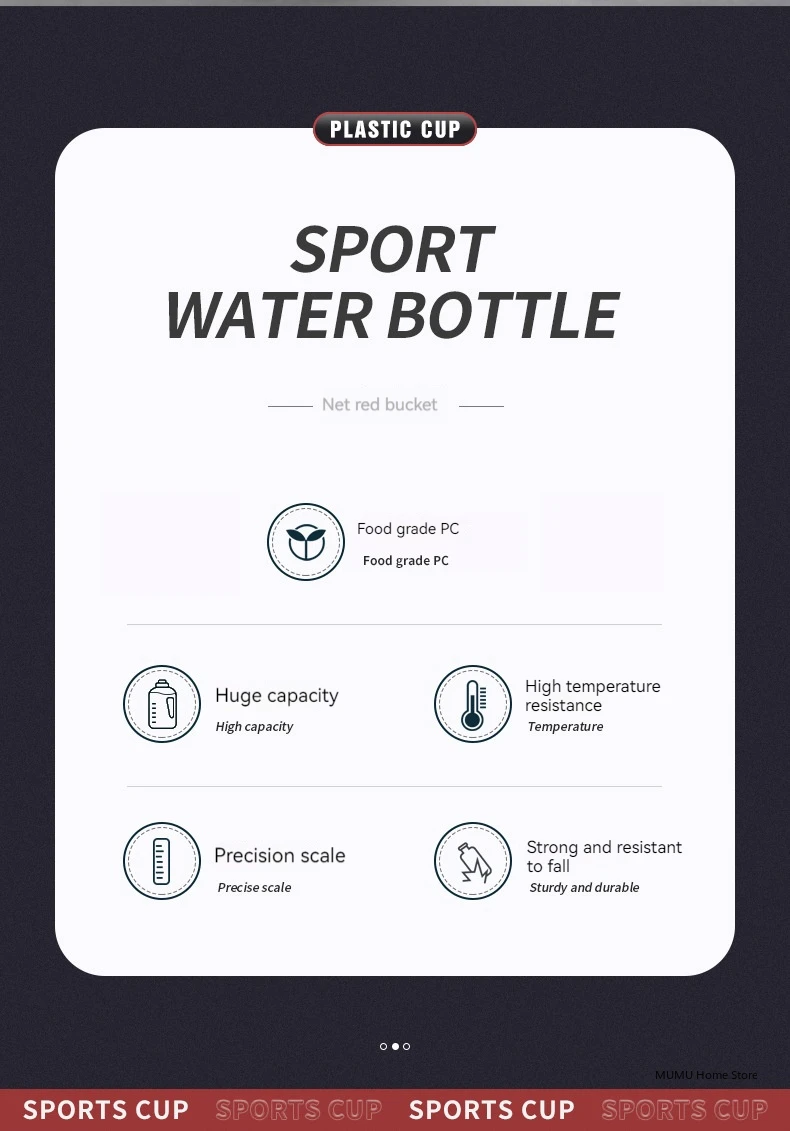 Large Capacity Sports Water Bottle 1.7L / 2.7L / 4L / 5L 52 Large Capacity Sports Water Bottle 1.7L / 2.7L / 4L / 5L
