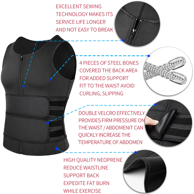 Fitness Men Shapewear Sauna Vest Waist Trainer Double Belt Sweat Shirt Corset Top Body Shaper 20 Fitness Men Shapewear Sauna Vest Waist Trainer Double Belt Sweat Shirt Corset Top Body Shaper