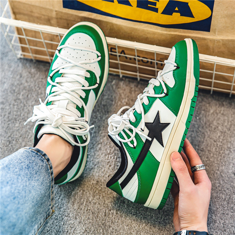 Men's Colorblock Sneakers Low-top Casual Board Shoes 35 Men's Colorblock Sneakers Low-top Casual Board Shoes