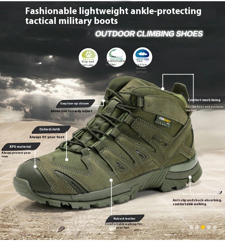 Waterproof Tactical Desert Boots – Men’s Mid-Top Outdoor Hiking Shoes 42 Waterproof Tactical Desert Boots – Men’s Mid-Top Outdoor Hiking Shoes