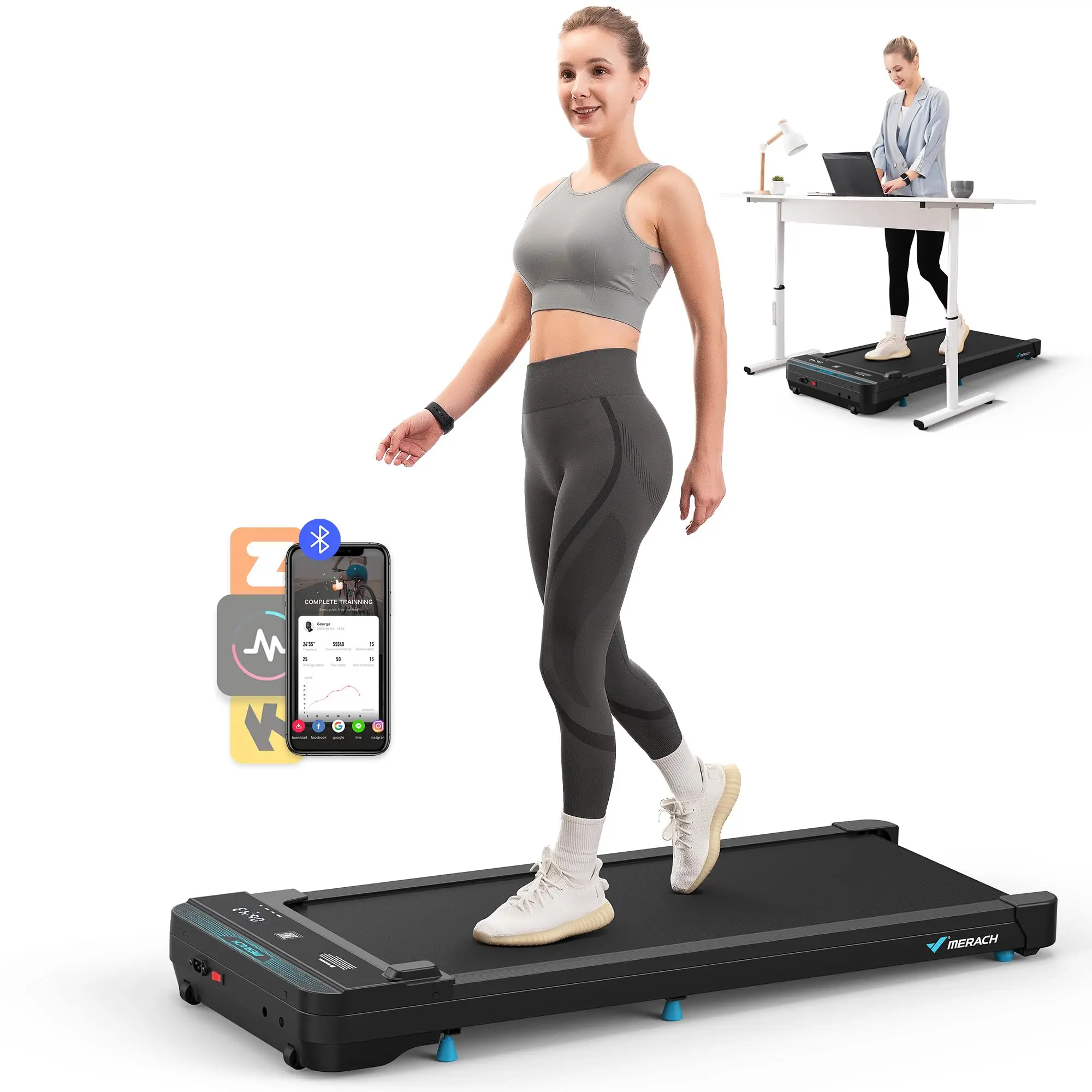 2-in-1 Walking Pad – Small Treadmill for Home & Office, Quiet Under Desk Treadmill 14 2-in-1 Walking Pad – Small Treadmill for Home & Office, Quiet Under Desk Treadmill