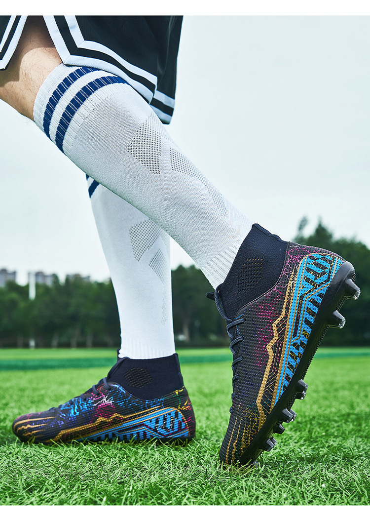 High-top Youth Spike Turf Soccer Shoes 37 High-top Youth Spike Turf Soccer Shoes