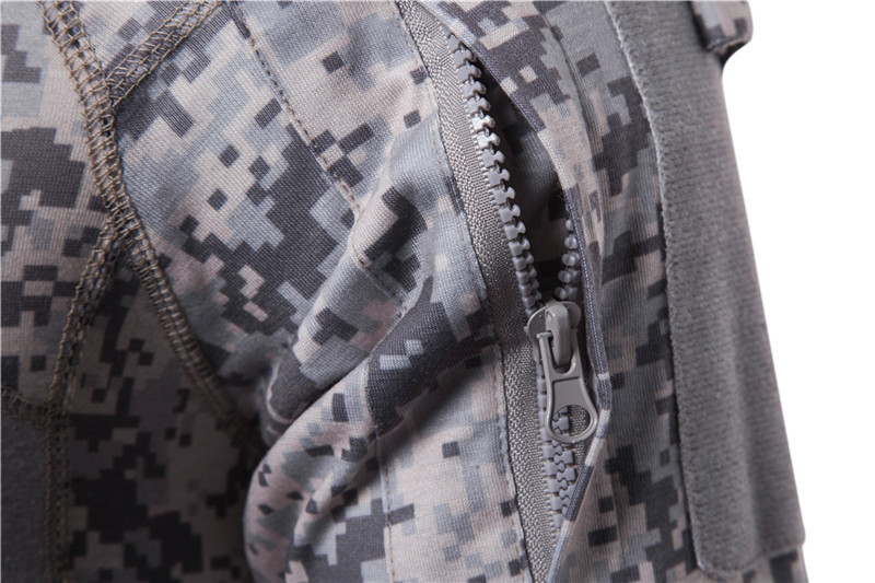 Men's Military Battlefield Outdoor Fitness Camouflage Long Sleeve Zipper Pocket T-Shirt 52 Men's Military Battlefield Outdoor Fitness Camouflage Long Sleeve Zipper Pocket T-Shirt
