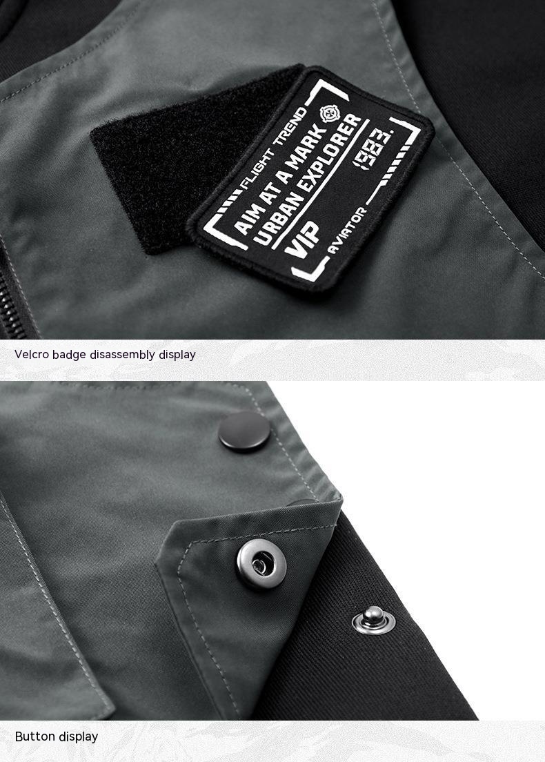 Trendy Mechanical Style Long-sleeved T-shirt Round Neck False Two Pieces Tactical Workwear Tops 15 Trendy Mechanical Style Long-sleeved T-shirt Round Neck False Two Pieces Tactical Workwear Tops